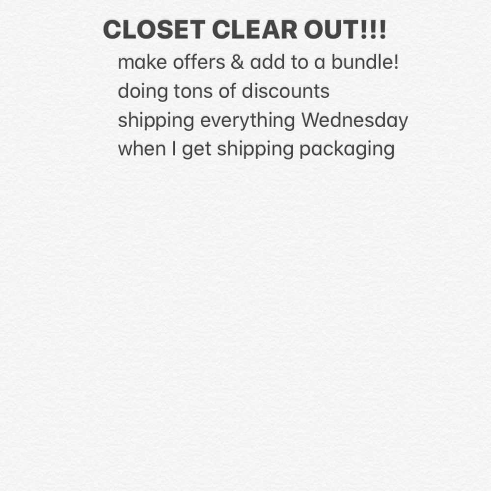 CLOSET CLEAR OUT